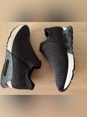 Gunmetal Black Lupo Studded Slip-On Sneakers / Size 8.5